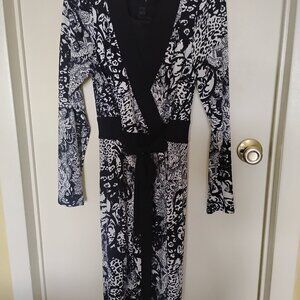 Black & White Wrap Around Dress